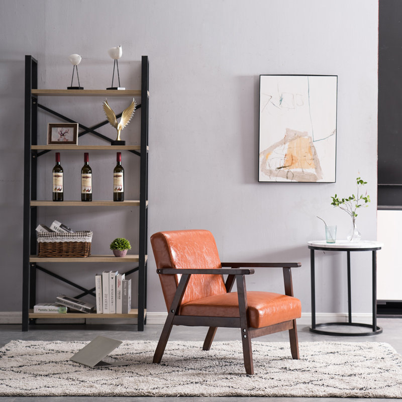 Monika Upholstered Armchair, Brown