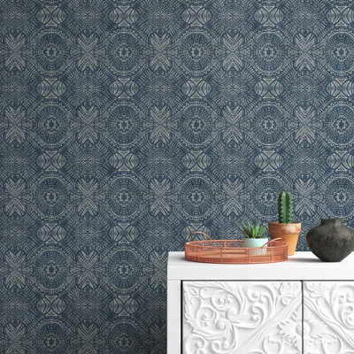 Rouleau de papier peint lisse Dineen Medallion