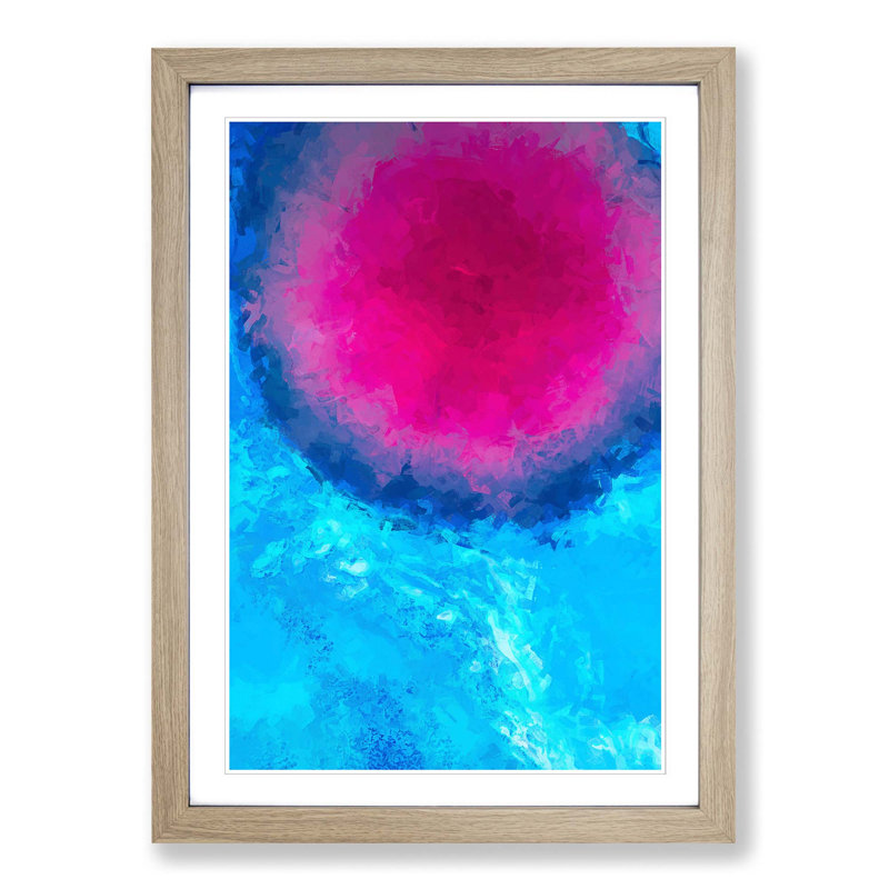 Explosion of Life in Abstract - Picture Frame Graphic Art Print, Oak Framed, 36cm H x 27cm W x 2cm D