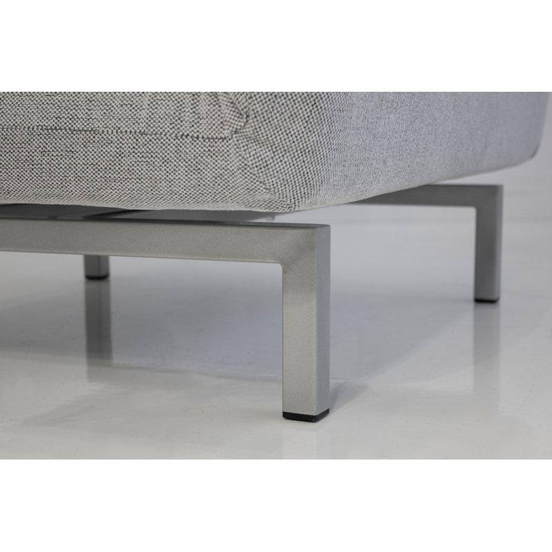 Iso Upholstered Swivel Chair-Bed, Gray, Silver