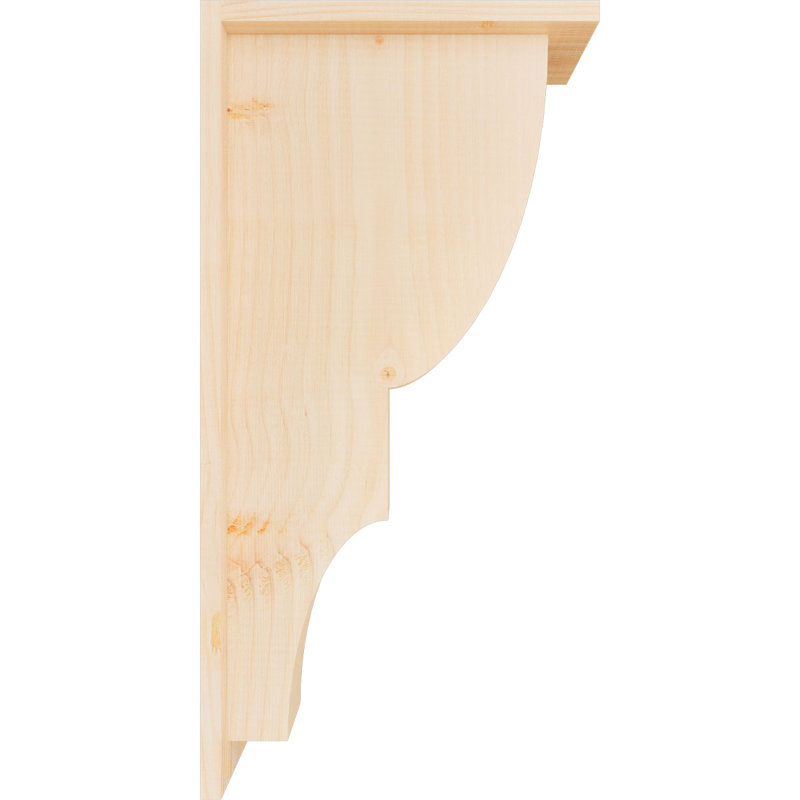 Corbeau Ridgewood avec contre-plaque, H 24 po x l 5,5 po x P 12 po, Sapin de Douglas, Lisse