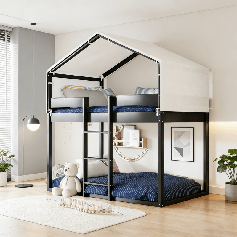 Lit superposé simple au-dessus de simple Beaty Kids, Espresso