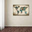 « map of the world aquarelle iii », reproduction d’impression sur toile tendue-15822378