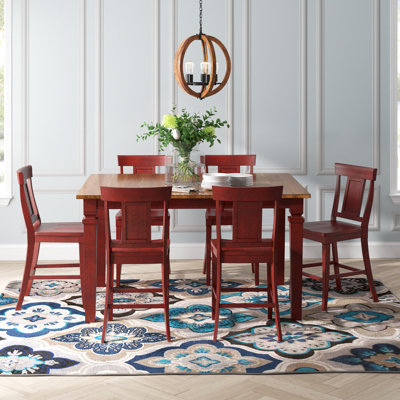 6 - Person Extendable Solid Wood Top Four Leg Dining Set