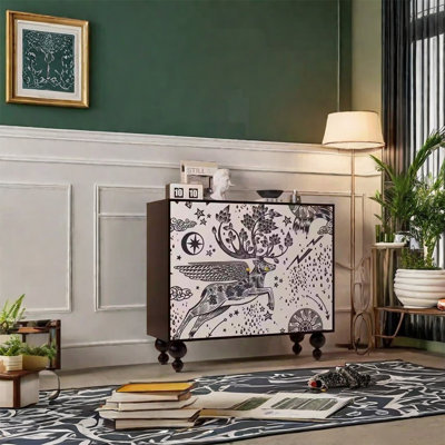 Spacious Storage Cabinet with Strong Wooden Legs