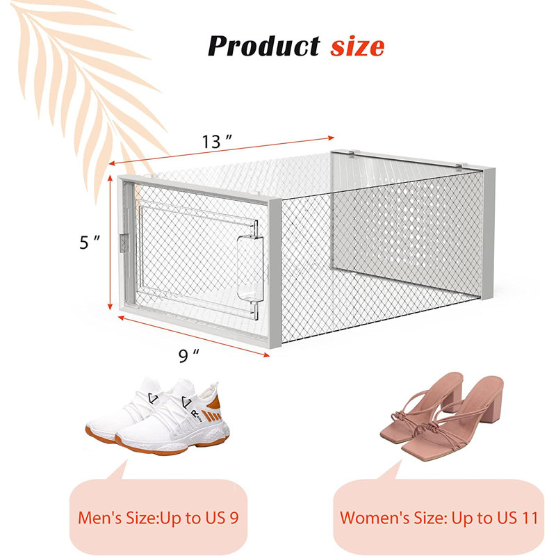 18 PCS Stackable Shoe Storage Box, White
