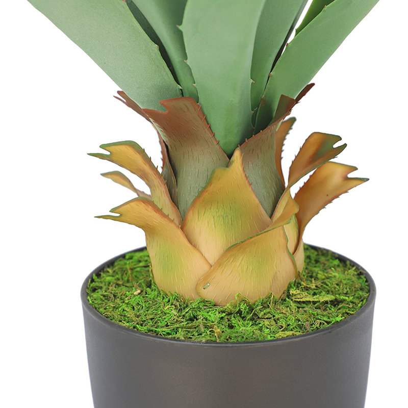 Agave 27 po plante artificielle avec pot, Noir