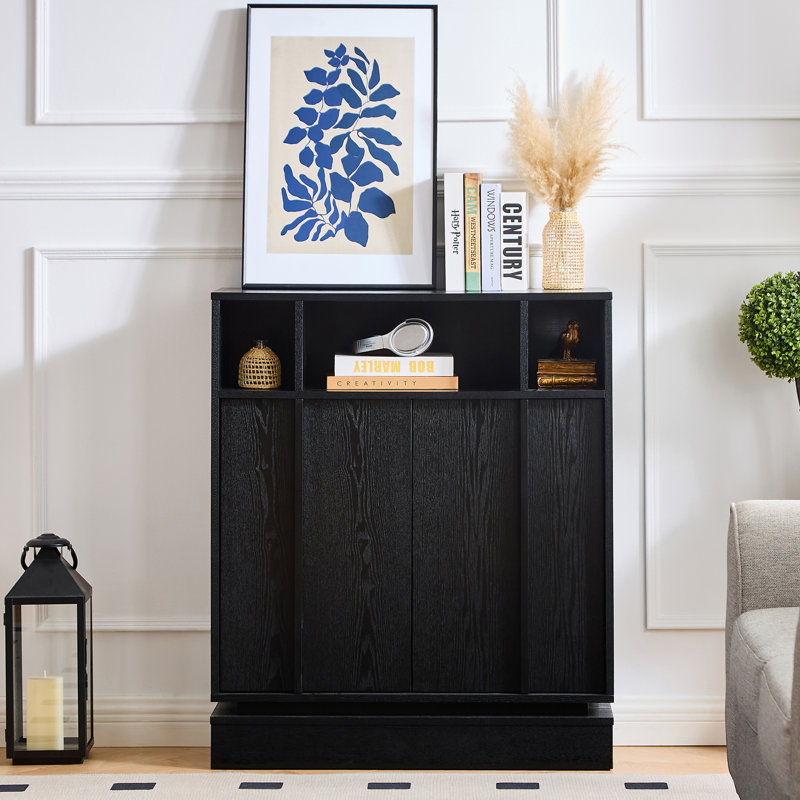 Buffet 32 po avec rangement, Black