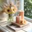Bougie pilier cannelée cannelée à DEL, avec effet de cire fondue réfléchissante - flamme vacillante, télécommande, à intensité variable, sans flamme, à piles, décorations pour la maison et le mariage (ensemble de 3)-115110076