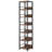 74.80 Inch Tall 6-Tier Corner Shelf, Narrow Rustic Bookshelf For Small Spaces, Versatile Etagere Display Stand