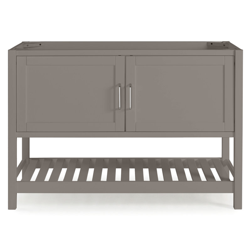 Bennet 48" W Modern Shaker Soft Close Doors Vanity Cabinet with Open Storage Shelf