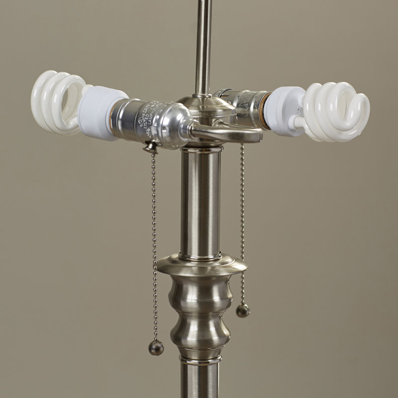 Lampe sur pied espion en verre brossé, Acier brossé