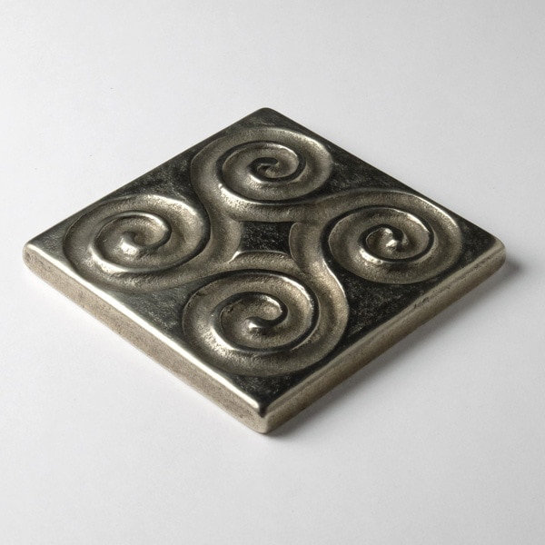 3" x 3" Metal Pinwheel Decorative Tile Insert