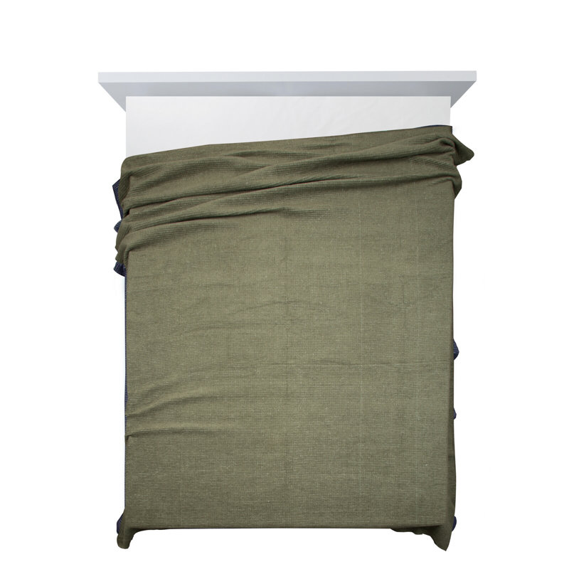 Montevia Polyester No Pattern Bedspread, 220 x 240 cm, Olive