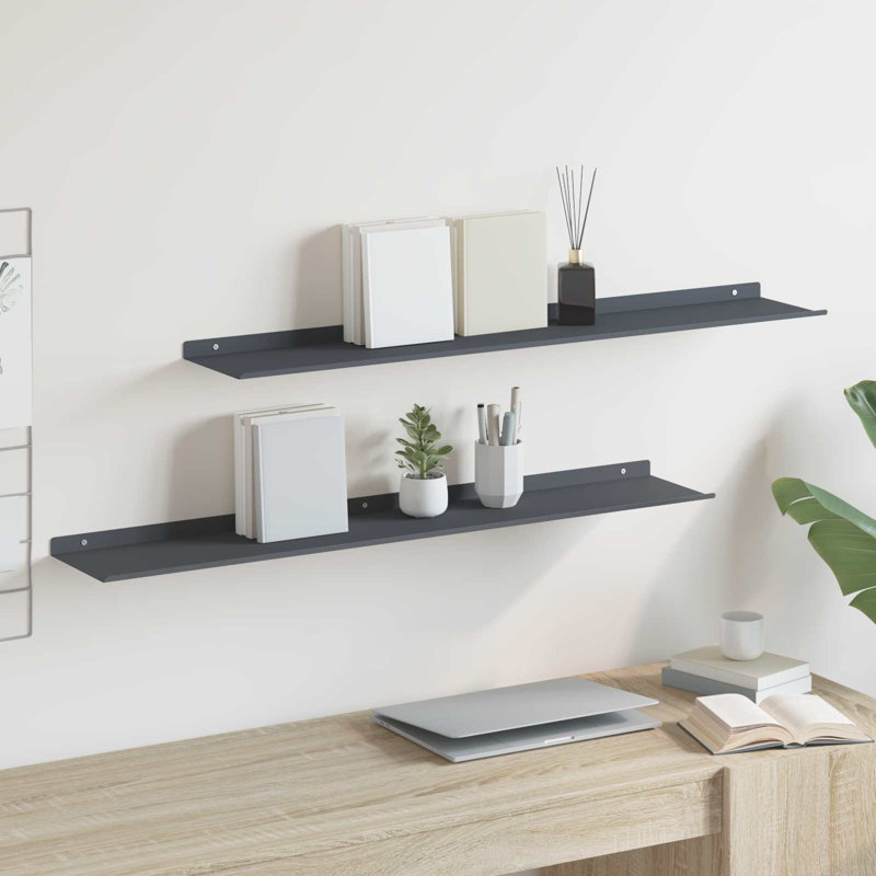 Steel Floating Shelf, Anthracite