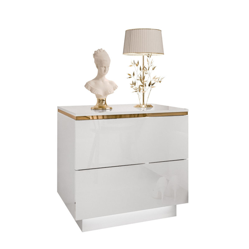 50cm W Manufactured Wood Bedside Table