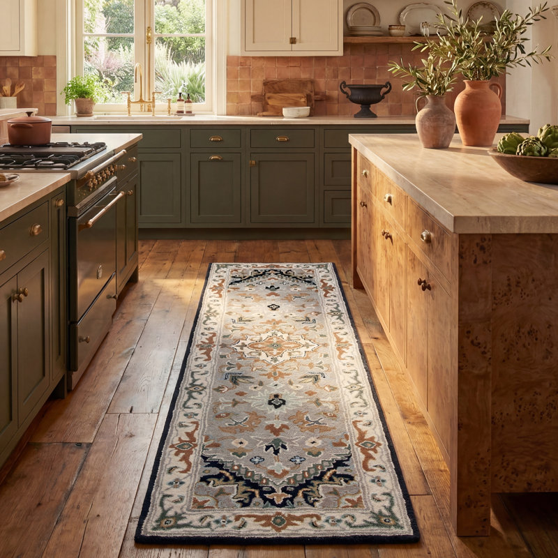 Delara Hand Tufted Wool Oriental Rug, Runner 2'3" x 8'