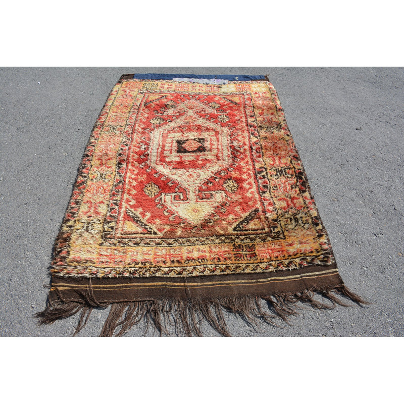 Tapis turc, tapis boho beige, tapis rétro, tapis de 4,3 x 6,2 pi, tapis oriental, tapis de décoration intérieure