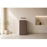 Vast Studio  Freestanding Rectangle Sink in Brown — Modern Concrete Bathroom Pedestal Basin