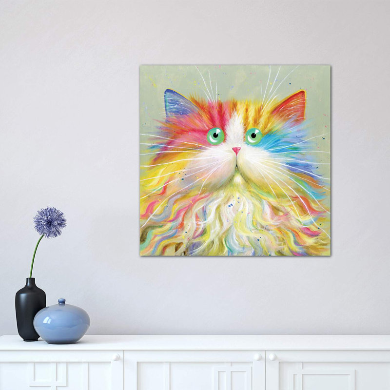 Moustachou 1 Piece Wrapped Canvas Painting, 45.72cm H x 45.72cm W x 1.91cm D
