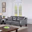 Ensemble de canapé de style contemporain 2 pièces Ensemble de canapé en similicuir gris et canapé avec causeuse