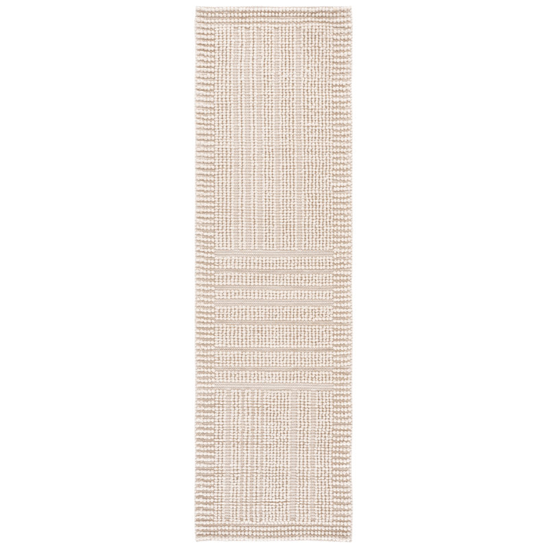 Natura Hand Woven Wool; Cotton; Recycled P.E.T Solid Color Indoor Rug, Runner 2'3" x 8'
