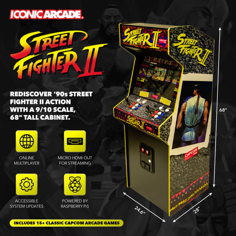 Iconic Arcade Street Fighter II: The World Warrior XT Arcade Machine