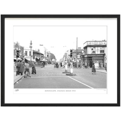Hounslow, Staines Road 1955 by Francis Frith - Single Picture Frame Print