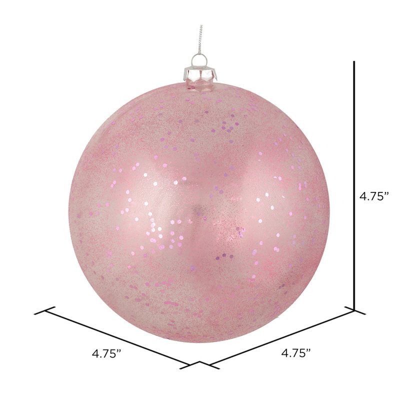 Boule scintillante transparente, Mauve, H 4,75 po x l 4,75 po x P 4,75 po