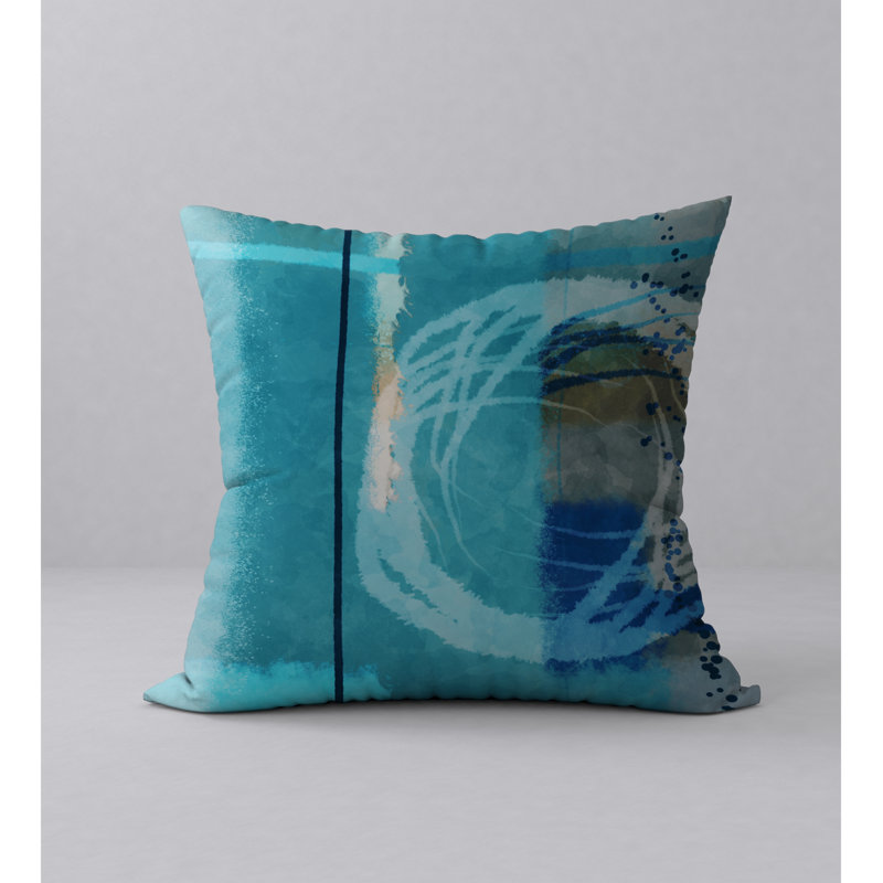 Abstract Reversible Throw Pillow, 24" x 24"