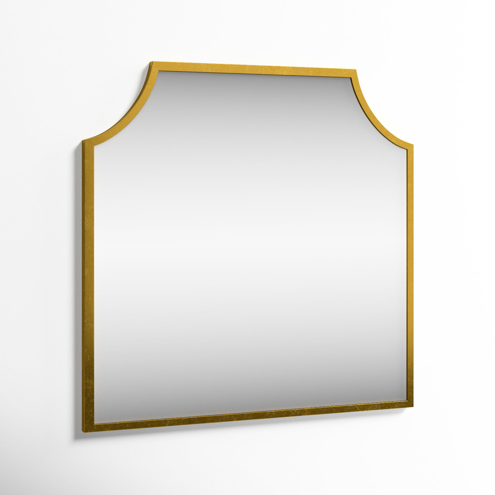 Simone Metal Flat Mirror, Gold