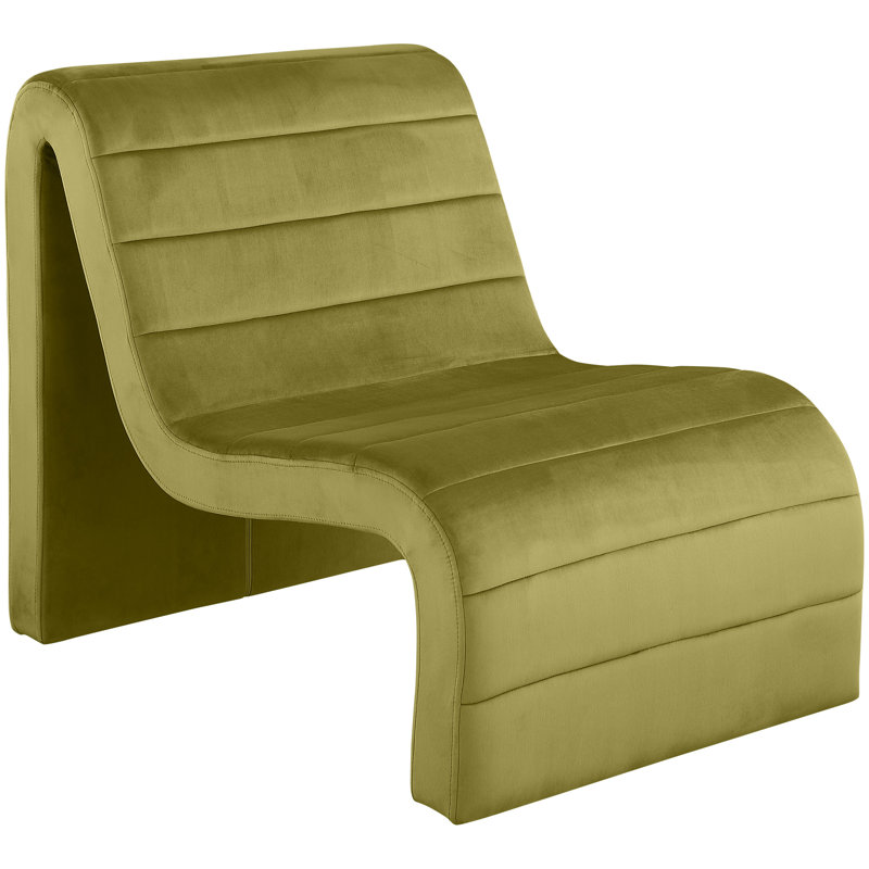 Issem 26.5'' Wide Tufted Velvet Side Chair, Olive Velvet