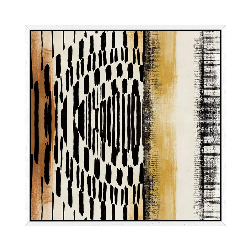 No Borders I by Eva Watts - Painting on Canvas, White Framed, 66.04cm H x 66.04cm W x 3.81cm D