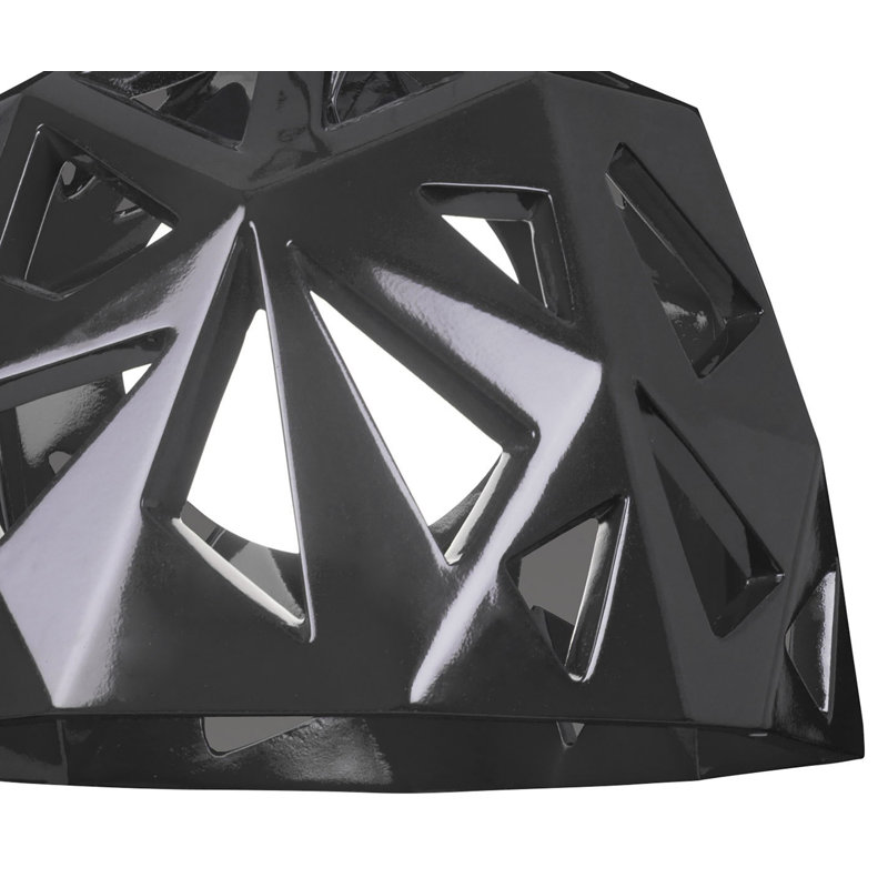 Shanklin 1 - Light Black Dome Pendant, Black
