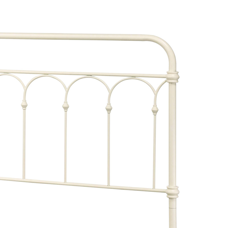 White Full Bed with Spindle Headboard