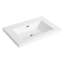 Évier en résine blanc brillant 30 po pour salle de bain - et magnifique évier de style design, durable