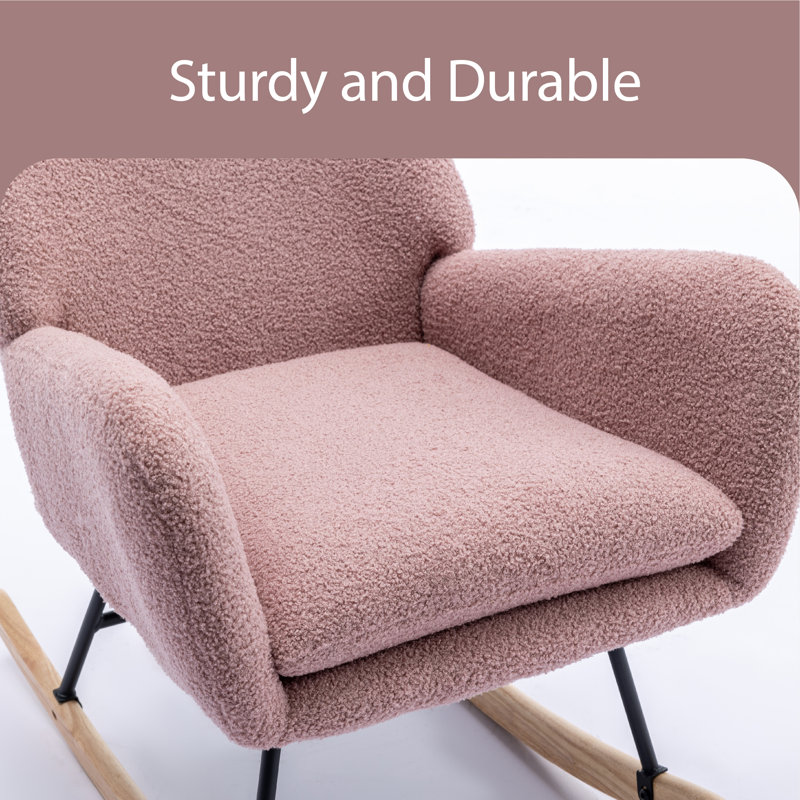Chaise berçante Liano, Rose