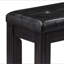 Banc noir et espresso avec coussin touffeté