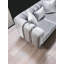 Canapé et causeuse en velours argenté Sanna