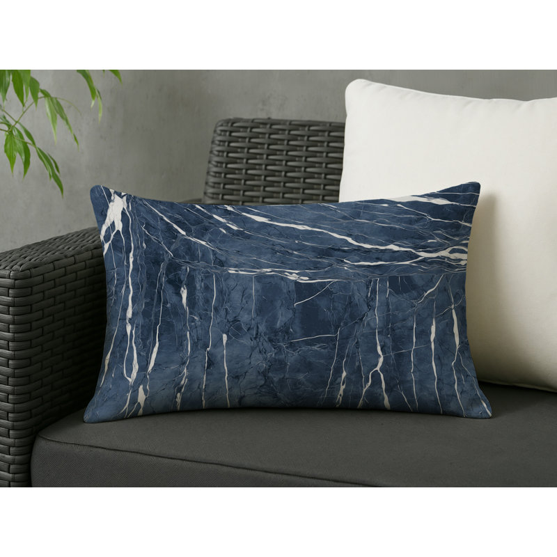 Coussin décoratif intérieur et extérieur Modern, Gris abstrait 219, Rectangle H 18 po x l 25 po