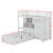 Twin Bunk Bed With Drawers, Wardrobe, Storage Shelves And Hydraulic-106693909