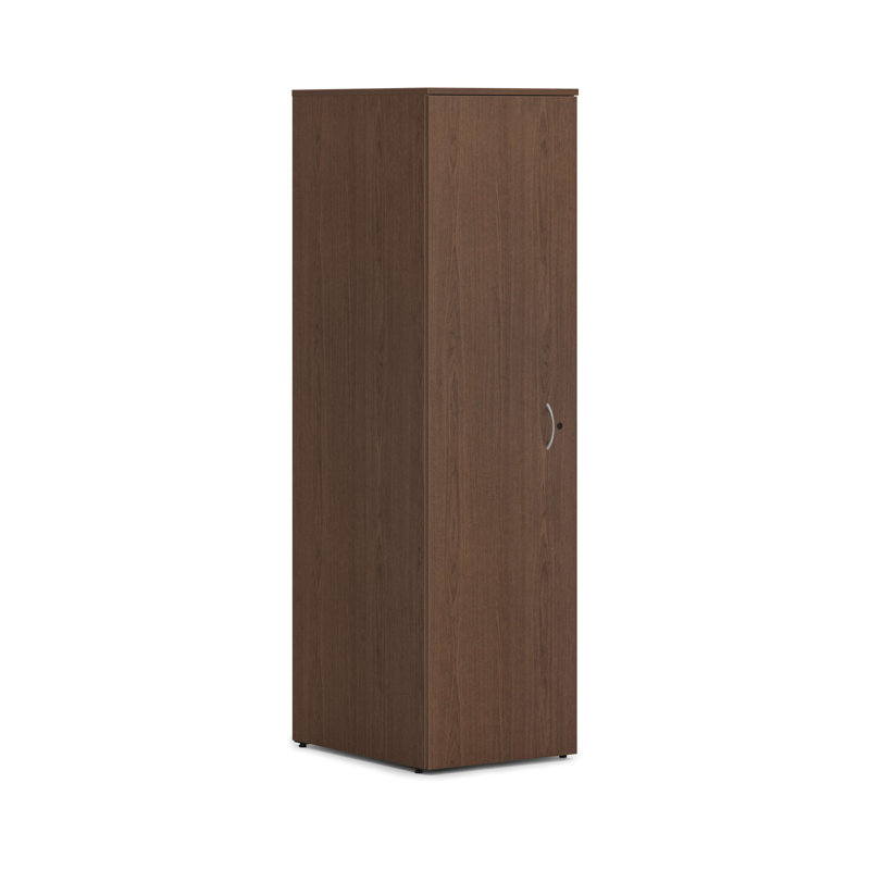 HON MOD Wardrobe, 18"W, Sepia Walnut, 65" H x 18" W x 24" D, Sepia Walnut