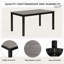 Ensemble de table de salle à manger 6 pièces avec banc et chaises, ensemble de table de salle à manger pour 6 personnes avec banc, ensemble de table de salle à manger en bois pour cuisine, salle à manger, gris clair et noir deux tons
