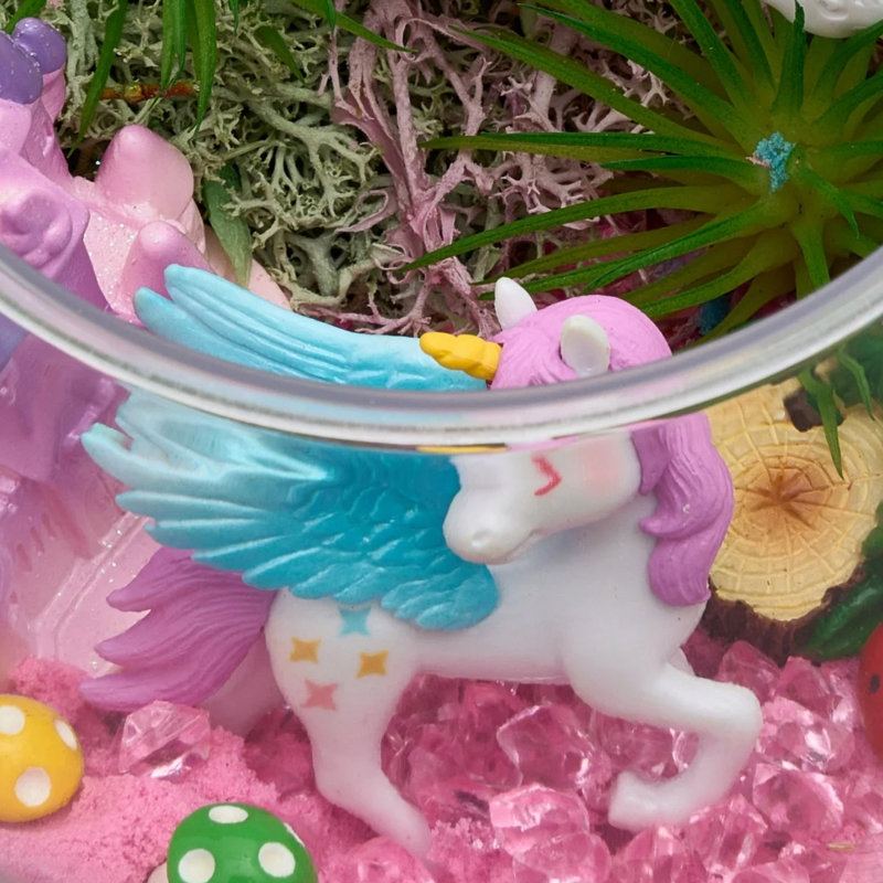 Unicorn & Castle Toys DIY Terrarium Kit Ornament with Remote Control for Kids