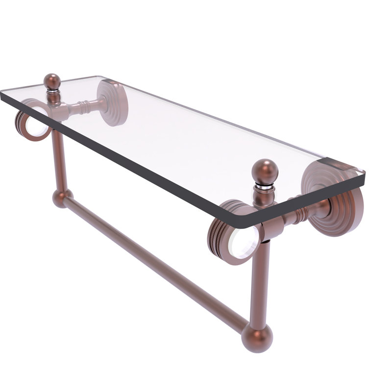 Tablette à support Jarrell, H 5,12 po x l 16 po x P 6,4 po, Cuivre antique