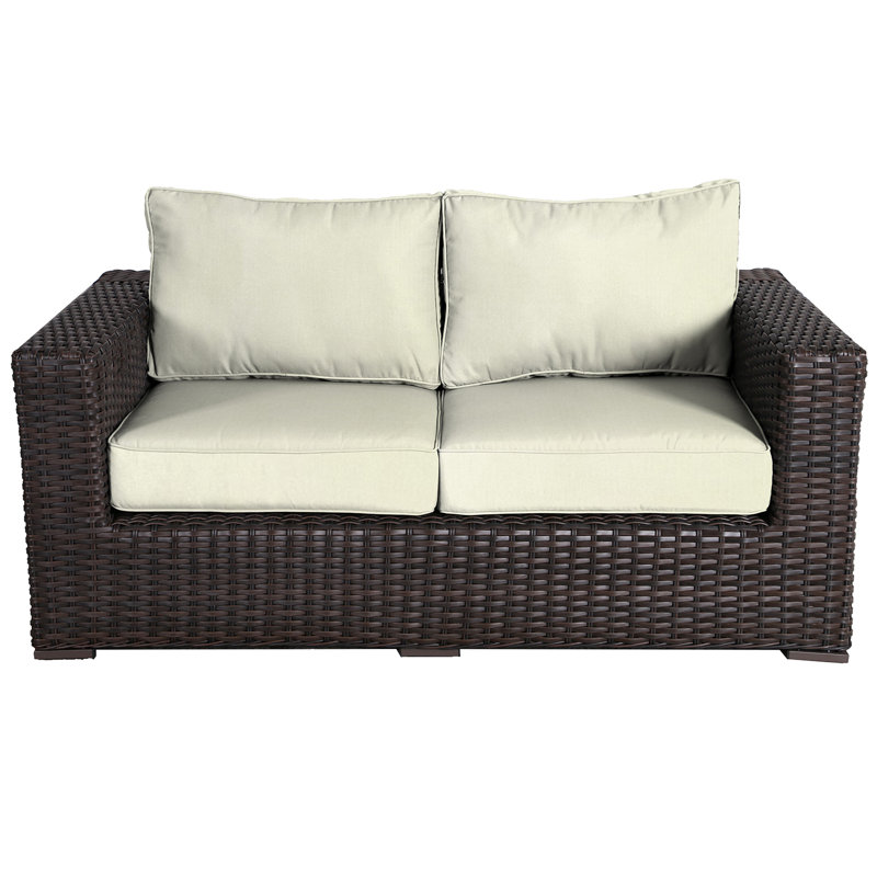 Woodham 65'' Wide Loveseat with Cushions, Natural