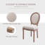 Chuk Mid-Century King Louis back solid wood dining chairs-1629471455