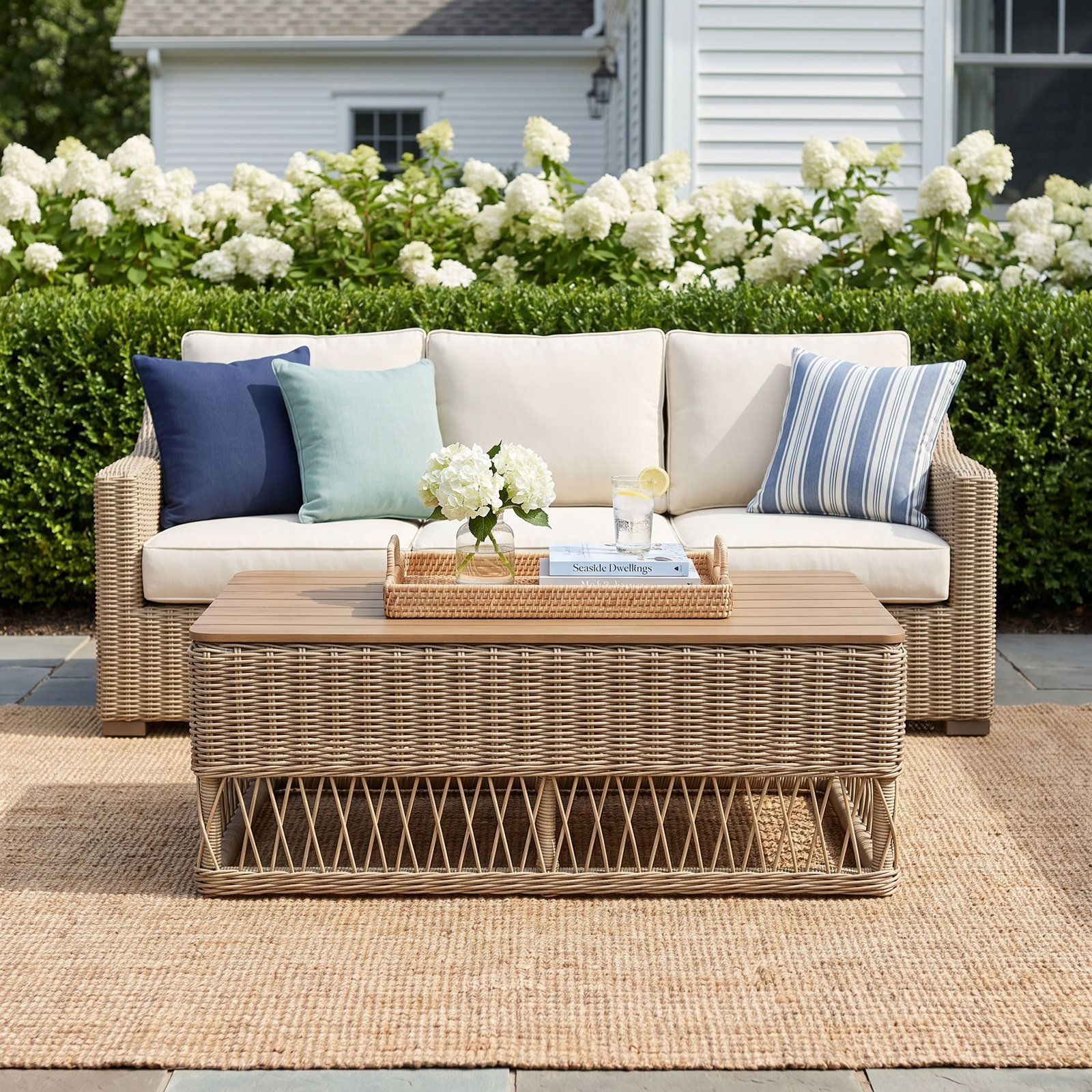 Margot 47" Eucalyptus Patio Table, Brown