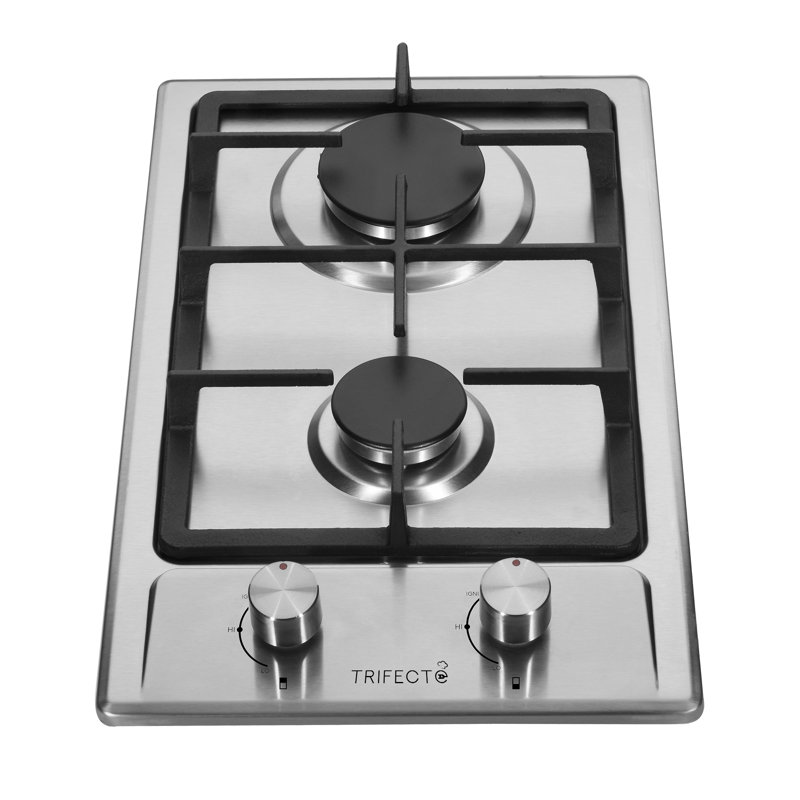 Trifecte Silver 2 Burner Cooktop