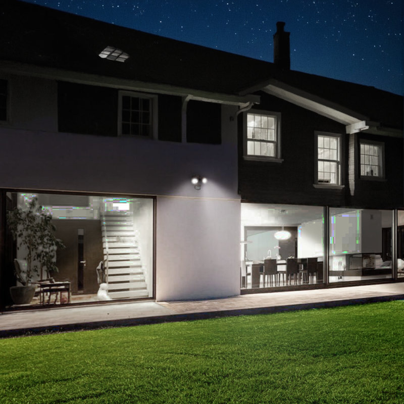 Led Flood Security Light With Motion Sensor, Dusk To Dawn, Beam Angle Adjustable, 5000k Daylight, Bronze